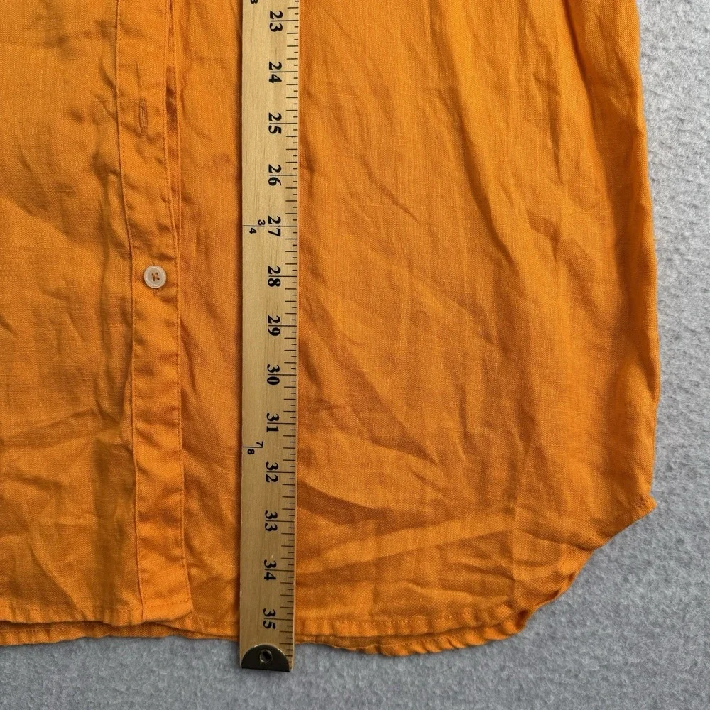 Hiho Tortola Linen Shirt Dress Womens Medium Button Up Boho Beachy Vacation READ - Picture 7 of 14